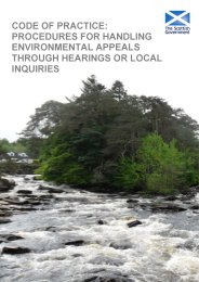 Code of practice - procedures for handling environmental appeals through hearings or local inquiries