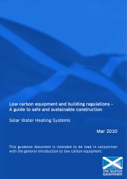 Low carbon equipment and building regulations - a guide to safe and sustainable construction. Solar water heating systems
