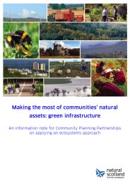 Making the most of communities' natural assets: green infrastructure. An information note for community planning partnerships on applying an ecosystems approach