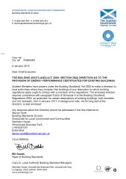 Building (Scotland) act 2003: Section 25(2) Direction as to the provision of energy performance certificates for existing buildings