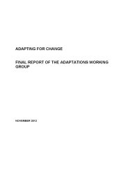 Adapting for change - final report of the Adaptations Working Group