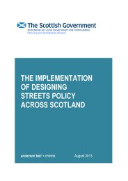 Implementation of designing streets policy across Scotland