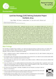 Land use strategy (LUS) delivery evaluation project - Scotland, 2014