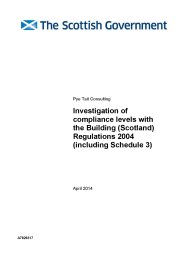 Investigation of compliance levels with the Building (Scotland) Regulations 2004 (including Schedule 3)