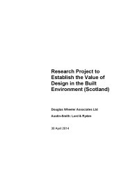 Research project to establish the value of design in the built environment (Scotland)
