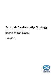 Scottish biodiversity strategy - report to Parliament: 2011-2013