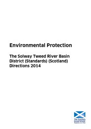 Environmental Protection - the Solway Tweed River Basin District (Standards) (Scotland) Directions 2014