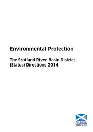 Environmental protection - the Scotland River Basin District (Status) Directions 2014