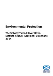 Environmental Protection - the Solway Tweed River Basin District (Status) (Scotland) Directions 2014