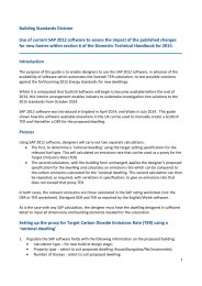 Use of current SAP 2012 software to assess the impact of the published changes for new homes within section 6 of the Domestic Technical Handbook for 2015