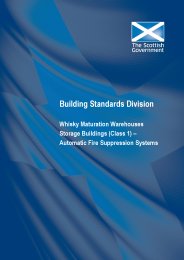 Whisky maturation warehouses - storage buildings (Class 1) - automatic fire suppression systems