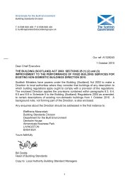 Building (Scotland) act 2003: Sections 25 (1) (2) and (3) Improvement to the performance of fixed building services for existing non-domestic buildings direction 2010