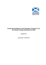 Fourth annual report on the operation of section 72 of the Climate Change (Scotland) Act 2009