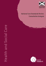 National care standards review: Consultation analysis