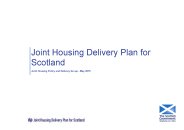 Joint housing delivery plan for Scotland