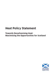Heat policy statement - towards decarbonising heat: maximising the opportunities for Scotland