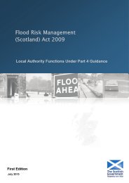 Flood Risk Management (Scotland) Act 2009 - local authority functions under part 4 guidance. 1st edition