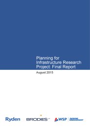 Planning for infrastructure research project: final report