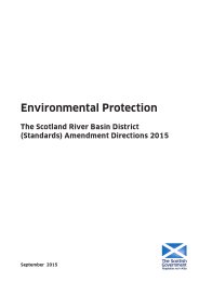 Environmental Protection - the Scotland River Basin District (Standards) Amendment Directions 2015
