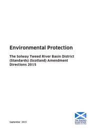 Environmental Protection - the Solway Tweed Basin District (Standards) (Scotland) Amendment Directions 2015