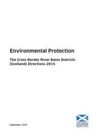 Environmental Protection - the Cross-Border River Basin Districts (Scotland) Directions 2015