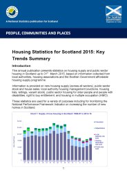Housing statistics for Scotland 2015 - key trends summary