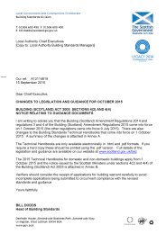 Changes to legislation and guidance for October 2015: Building (Scotland) Act 2003: sections 4(2) and 4(4) notice relating to guidance documents