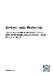 Environmental Protection - the Solway Tweed River Basin District (Standards) (Scotland) Amendment (No.2) Directions 2015