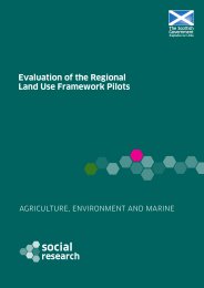 Evaluation of the regional land use framework pilots