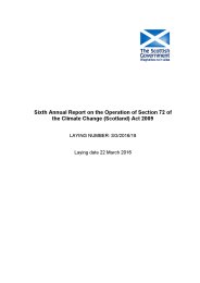 Sixth annual report on the operation of section 72 of the Climate Change (Scotland) Act 2009