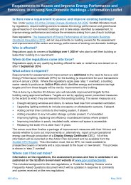 Requirements to assess and improve energy performance and emissions in existing non-domestic buildings - information leaflet