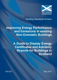 Improving energy performance and emissions in existing non-domestic buildings. A guide to display energy certificates and advisory reports for buildings in Scotland. S63-002