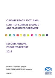 Climate ready Scotland: Scottish climate change adaptation programme. Second annual progress report 2016