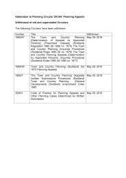 Addendum to planning circular 4/2013: planning appeals. Withdrawal of old and superseded circulars