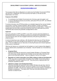 Development plan gateway (DPGW) - service standard