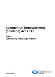 Community Empowerment (Scotland) Act 2015. Part 2 - community planning guidance