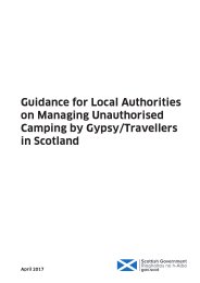 Guidance for local authorities on managing unauthorised camping by gypsy/travellers in Scotland