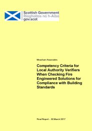 Competency criteria for local authority verifiers when checking fire engineered solutions for compliance with building standards