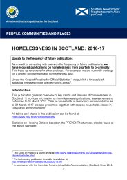 Homelessness in Scotland: 2016-17