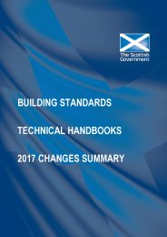 Building standards - Technical Handbooks - 2017 Changes summary