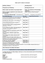 Fire safety design summary