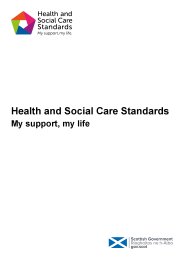 Health and social care standards. My support, my life