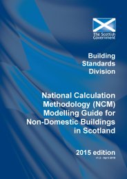 National calculation methodology (NCM) modelling guide for non-domestic buildings in Scotland. 2015 edition. V1.2 - April 2018 (Superseded but remains current)