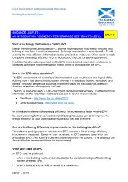 An introduction to energy performance certificates (EPC)