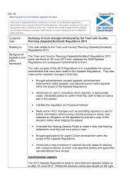 Summary of main changes introduced by the Town and Country Planning (Appeals) Scotland Regulations 2013