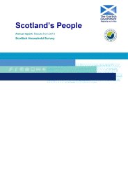 Scotland's people - annual report: results from 2013. Scottish household survey (revised October 2015)