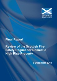Final report. Review of the Scottish fire safety regime for domestic high rise property