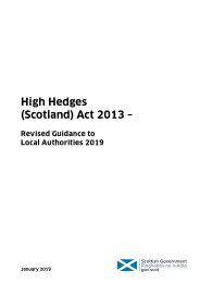 High Hedges (Scotland) Act 2013 - revised guidance to local authorities 2019