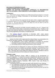 Climate Change (Scotland) Act 2009. Report on Scottish Government approach to implementing Section 63 energy performance of non-domestic buildings