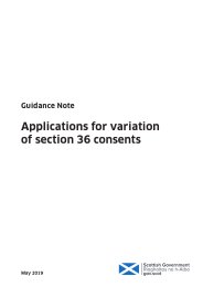 Applications for variation of section 36 consents